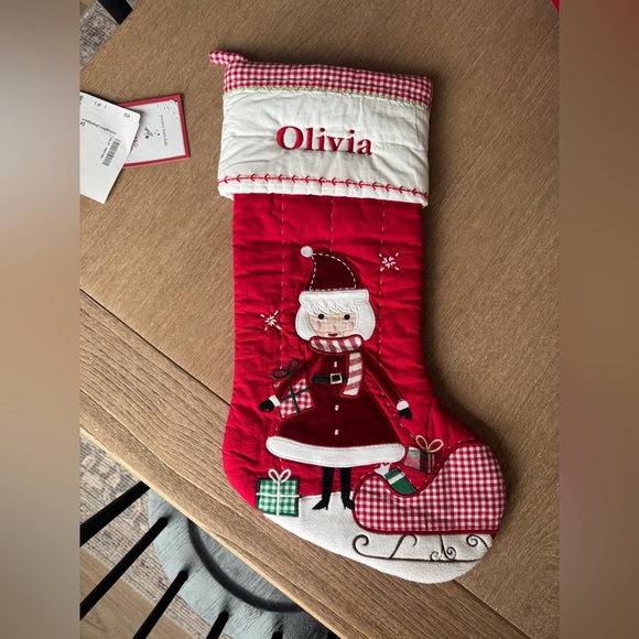 Pottery Barn Kids Other - NWT Pottery Barn Kids Quilted Christmas Stocking Olivia